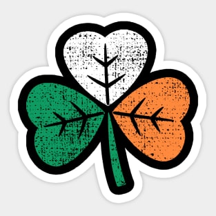 Irish Flag Shamrock - Saint Patrick's Day (Distressed) Sticker